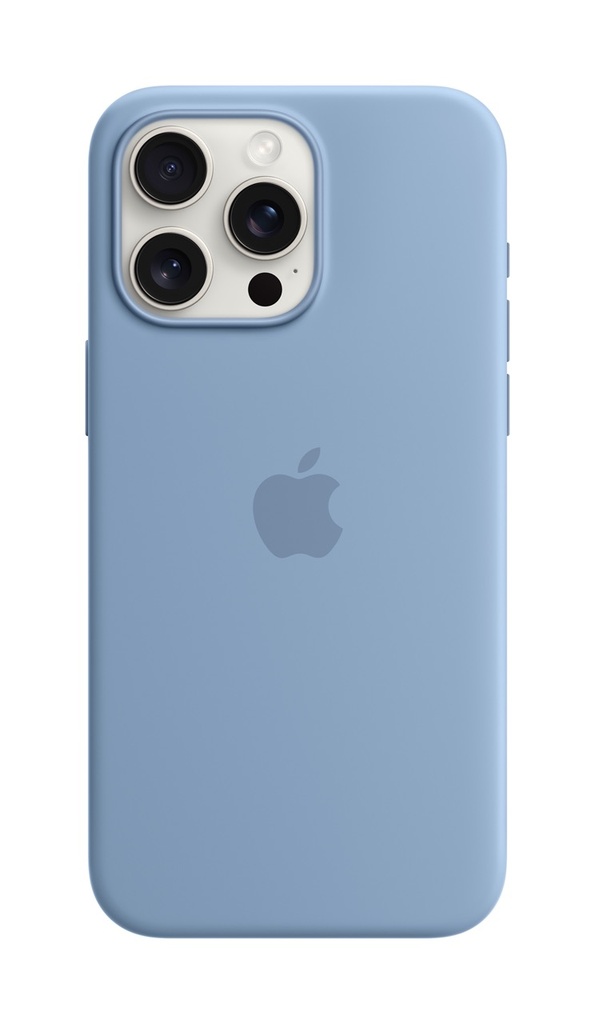 Apple iPhone 15 blue 128GB 本体　NFCケース付 Apple iPhone 15 Pro Max Silicone Case with MagSafe - Winter