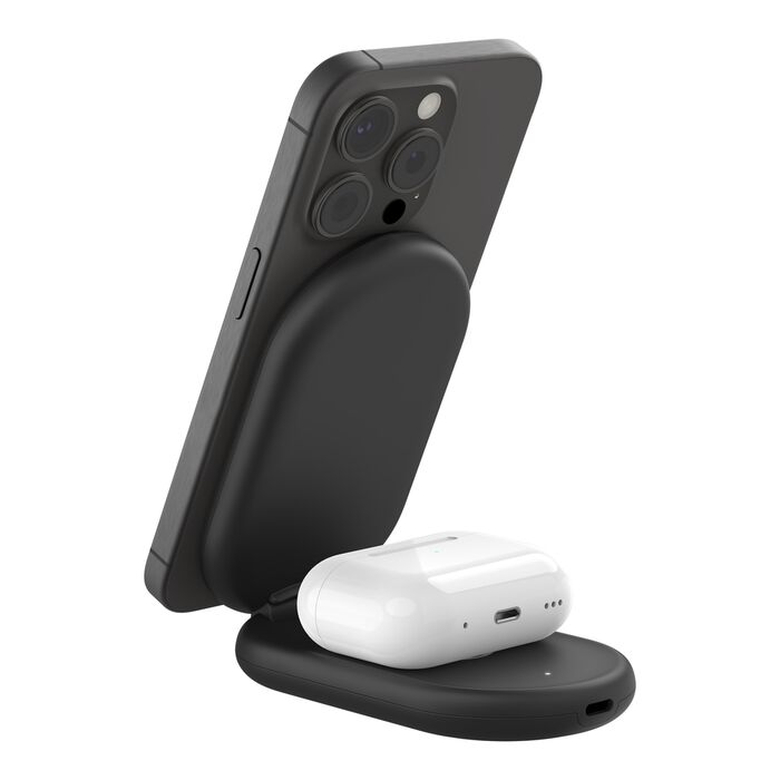 Belkin 2-in-1 Magnetic Foldable Wireless Charger with Qi2 15W (Phone / Airpod)