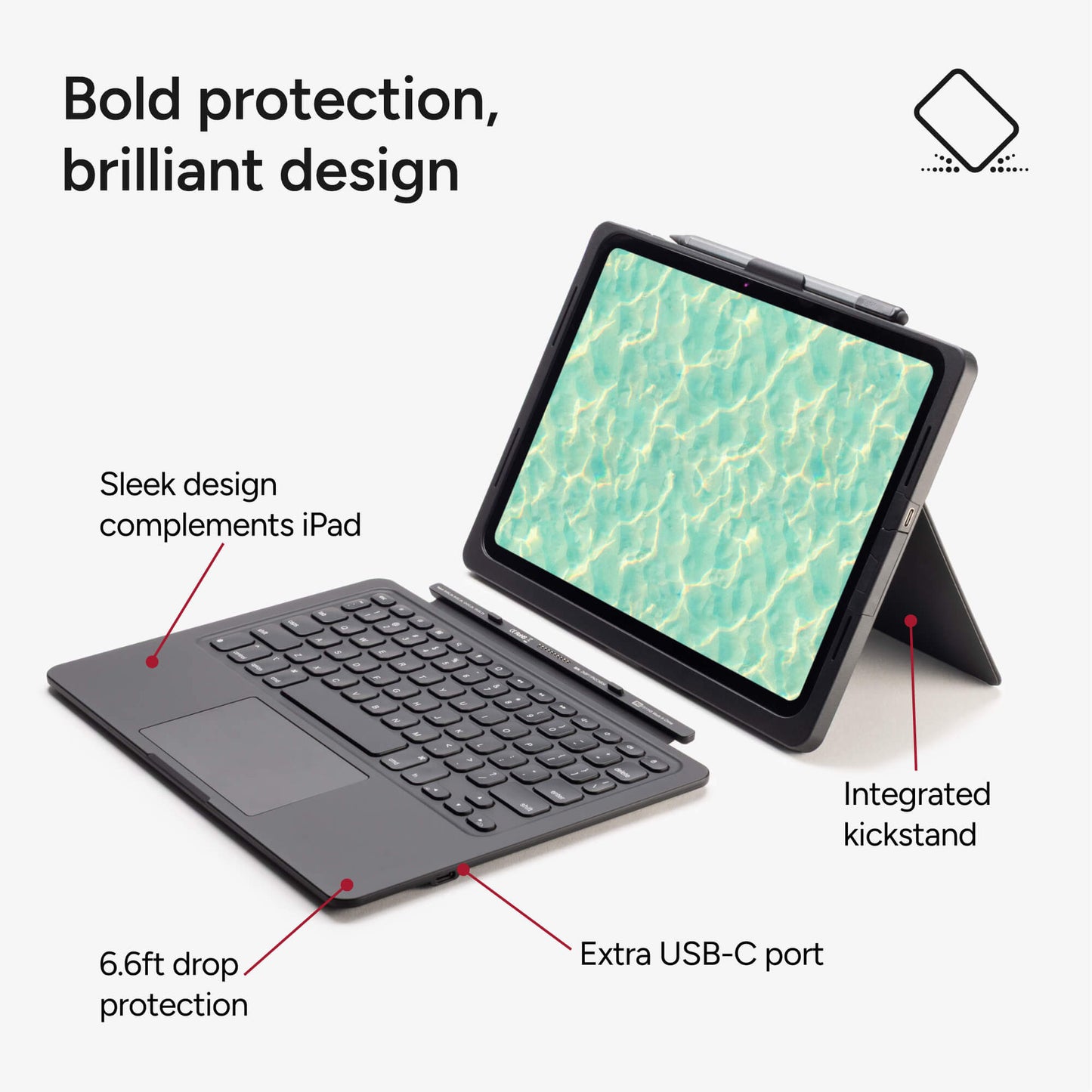 Zagg Pro Keys Connect with Trackpad for iPad Pro 13-inch M4