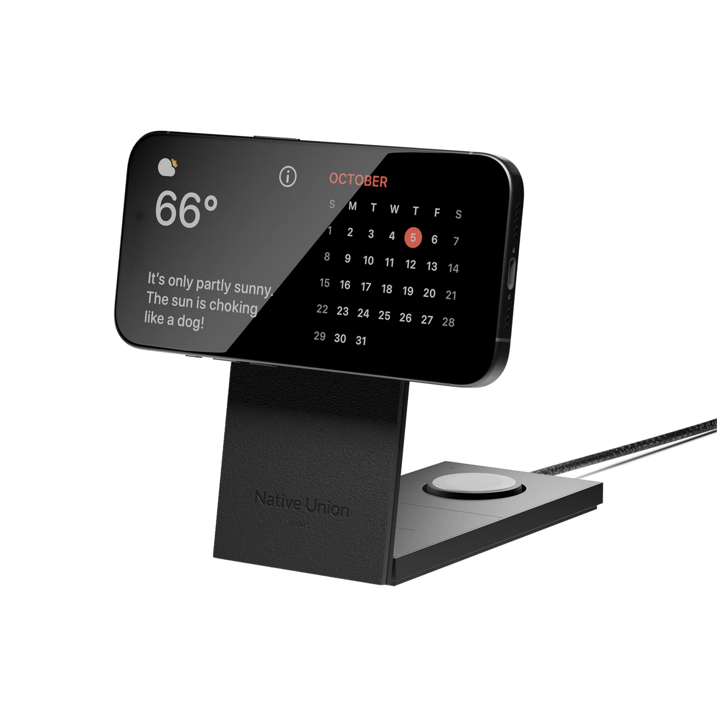 Native Union Rise 3-IN-1 Qi2 Wireless Charger - Black