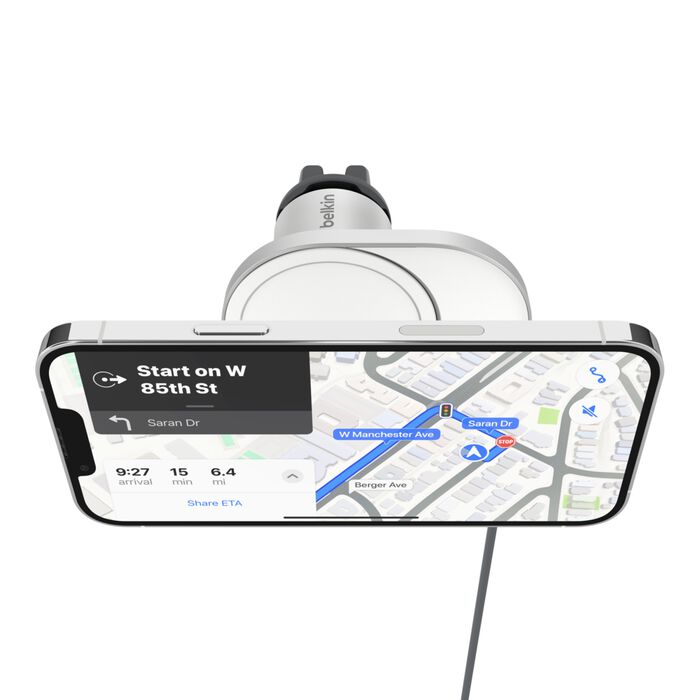 Belkin BoostCharge Pro Magnetic Wireless Car Charger with Qi2 15W Grey