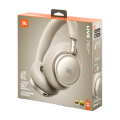 JBL Live780NC Over-Ear Wireless Headphones with Noise Cancellation - Champagne