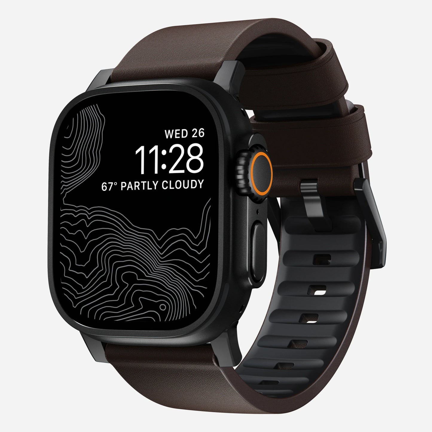 Nomad - Active Band Pro - Black Leather / Black Hardware - Large Watch