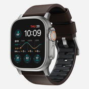 Nomad - Active Band Pro - Brown Leather / Silver Hardware - Large Watch