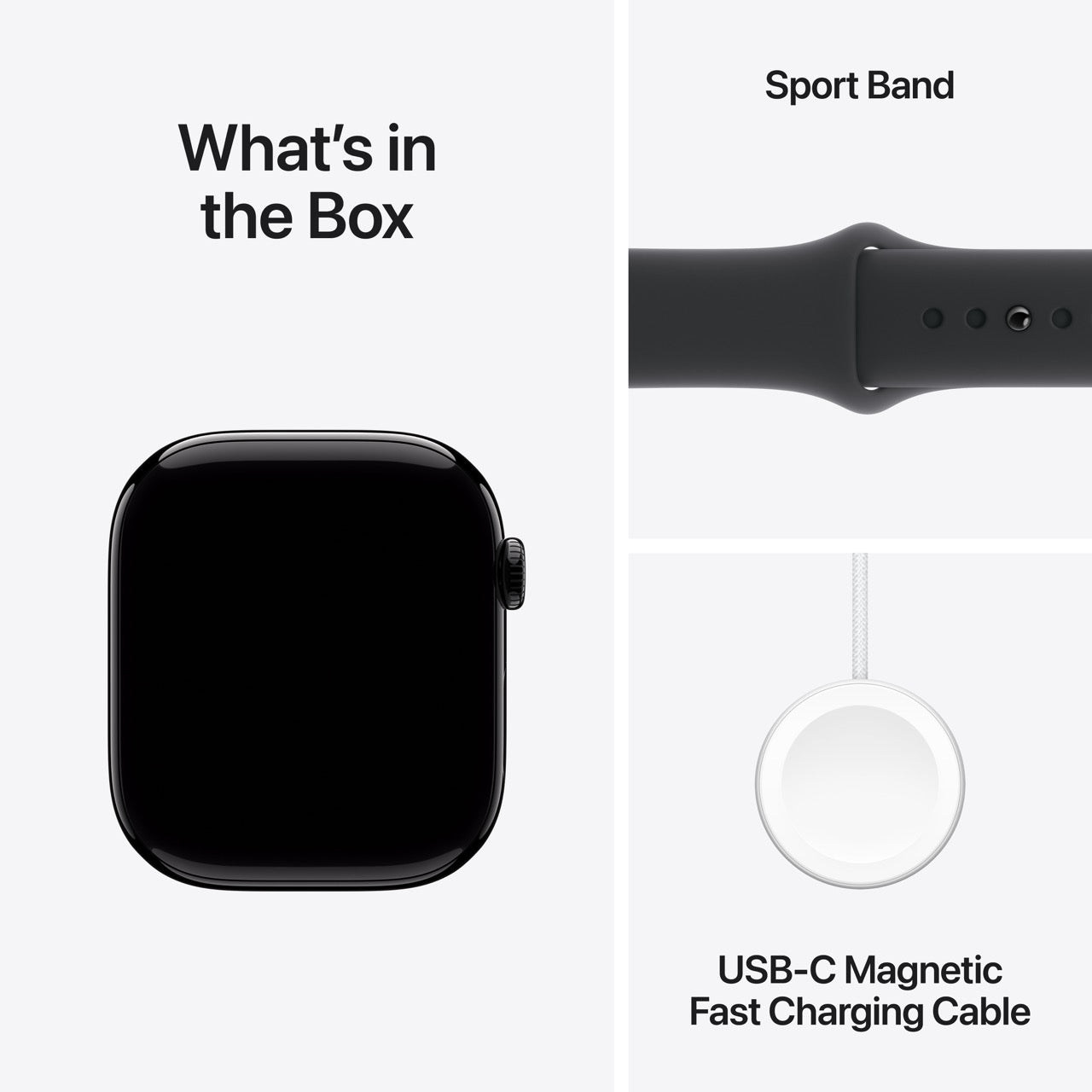 Apple Watch Series 10 Jet Noir Aluminium Case with Noir Sport Band (46mm, GPS + Cellular)