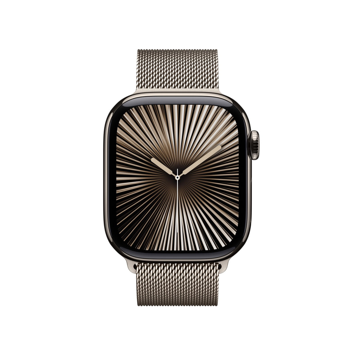 Apple Watch Series 10 42mm, GPS + Cellular, Natural Titanium Case with Natural Milanese Loop