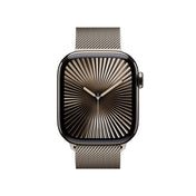 Apple Watch Series 10 42mm, GPS + Cellular, Natural Titanium Case with Natural Milanese Loop