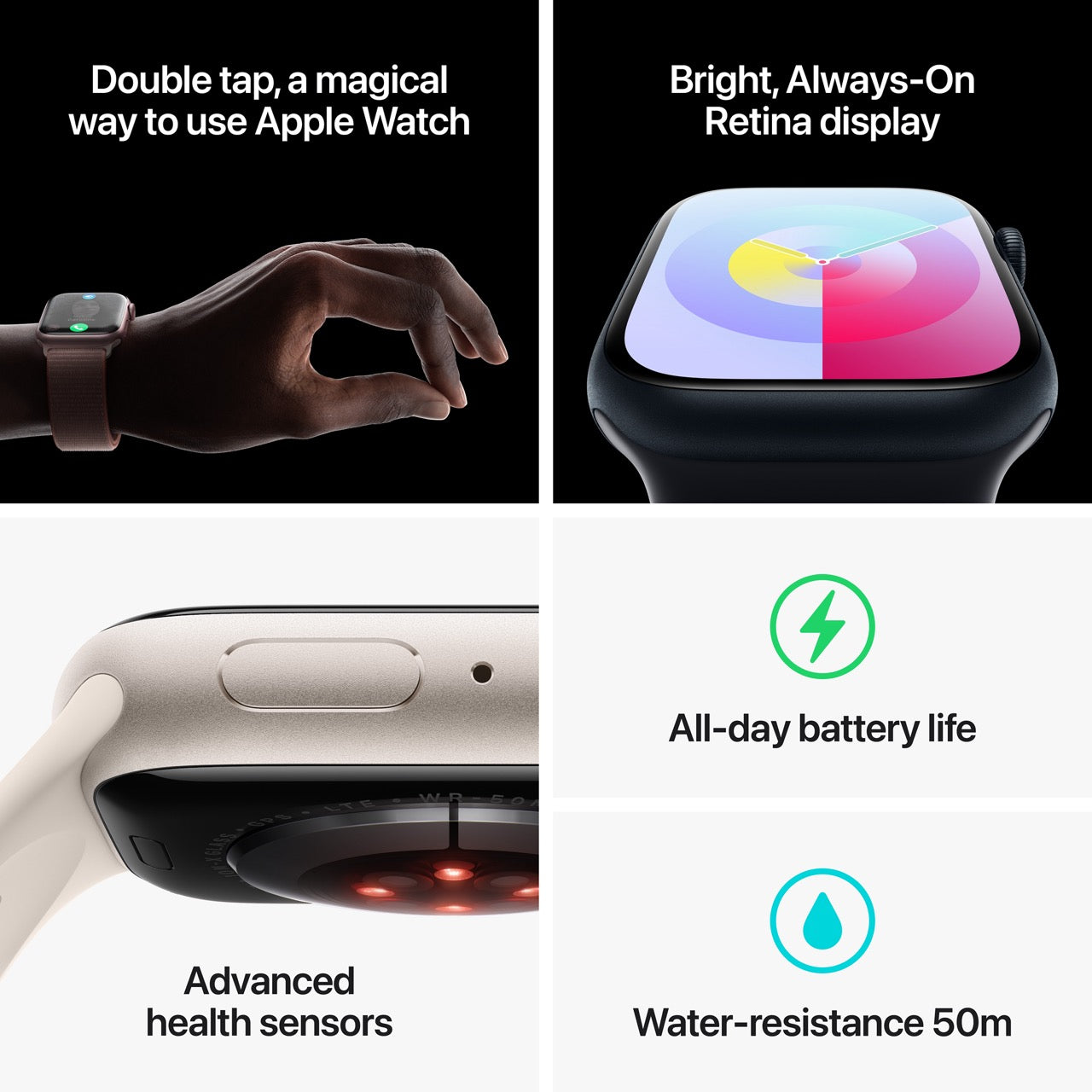 Apple Watch Series 9 45mm, GPS + Cellular, (PRODUCT)RED Aluminium Case with (PRODUCT)RED Sport Band