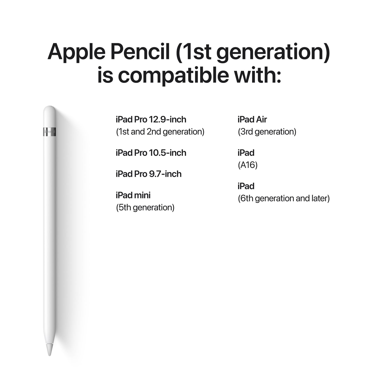 Apple Pencil (1st Generation) - Includes USB-C to Apple Pencil Adapter
