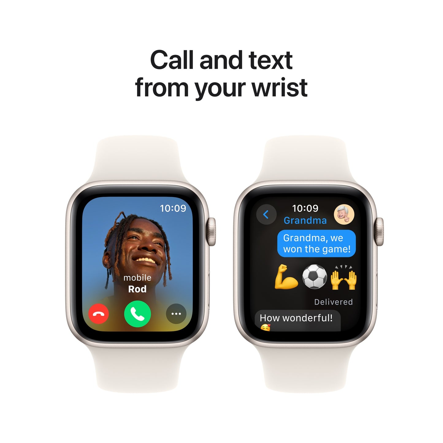 Apple Watch SE (2024) 44mm, GPS, Starlight Aluminium Case with Starlight Sport Band