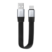 LOGiiX Flat Flex Pro 15cm USB-A to USB-C - Black
