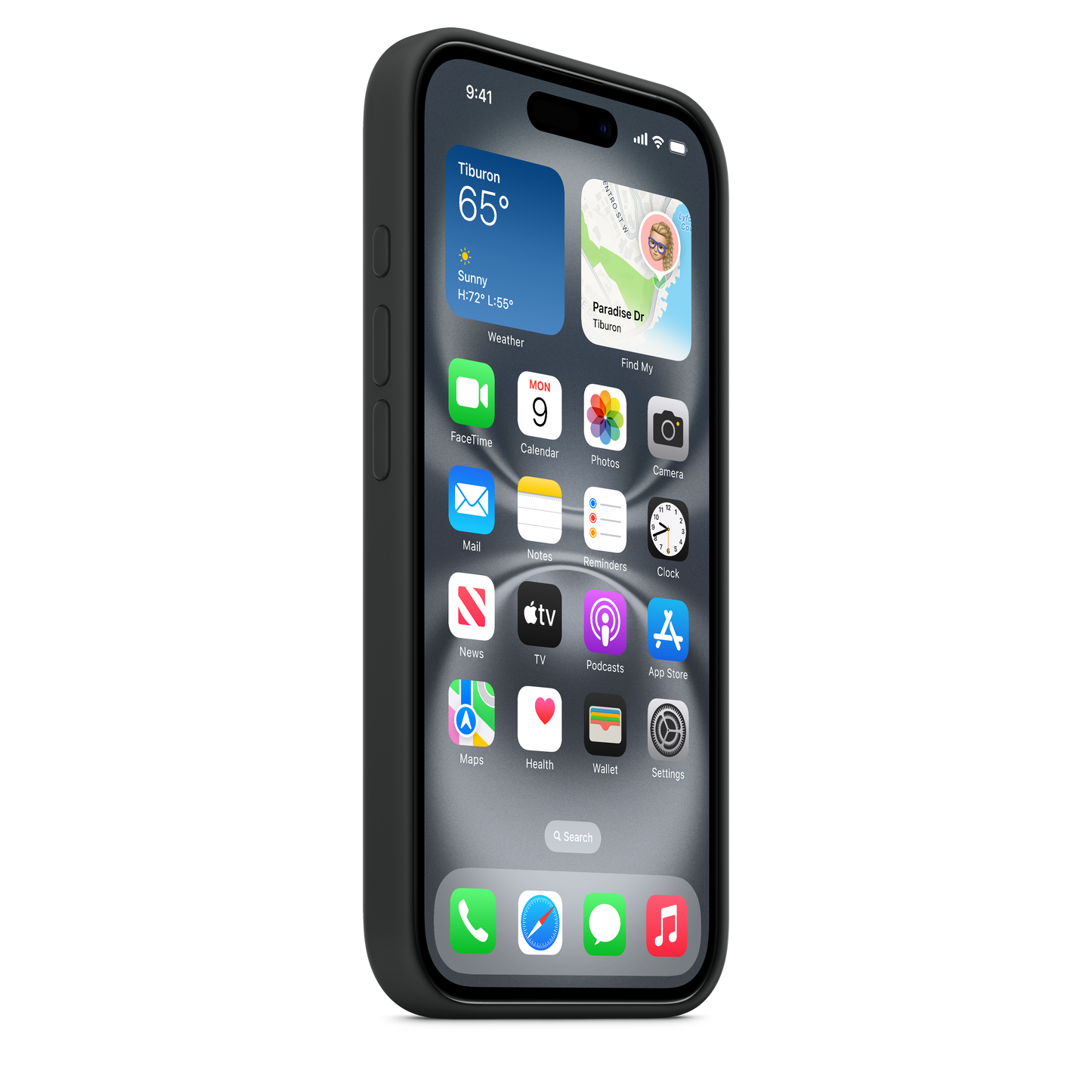 iPhone 16 Silicone Case with MagSafe - Noir