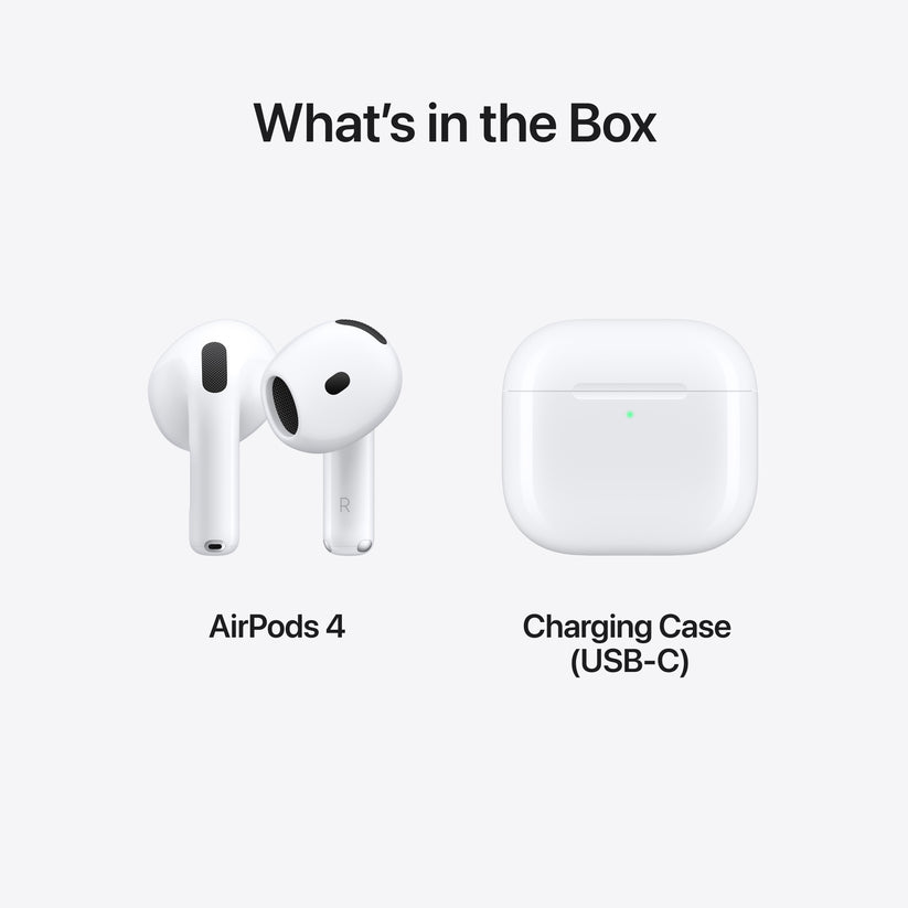 AirPods 4 with USB-C charging case included in box