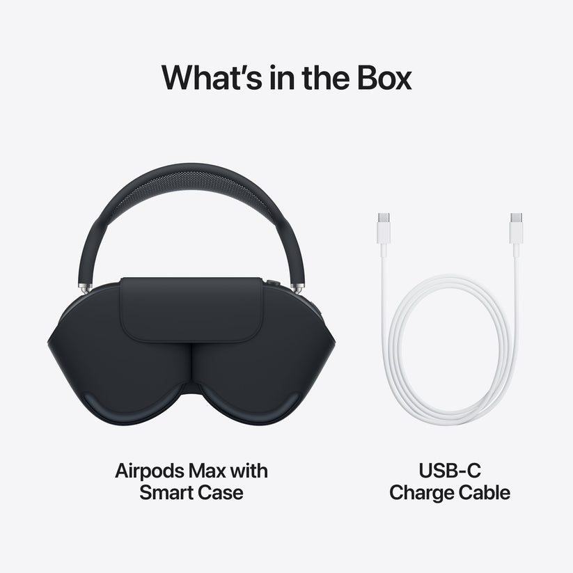 AirPods Max in Starlight with Smart Case and USB-C charge cable included in box