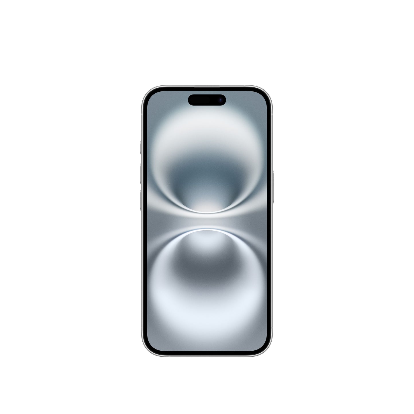 iPhone 16 128GB White front display view showing edge-to-edge screen w