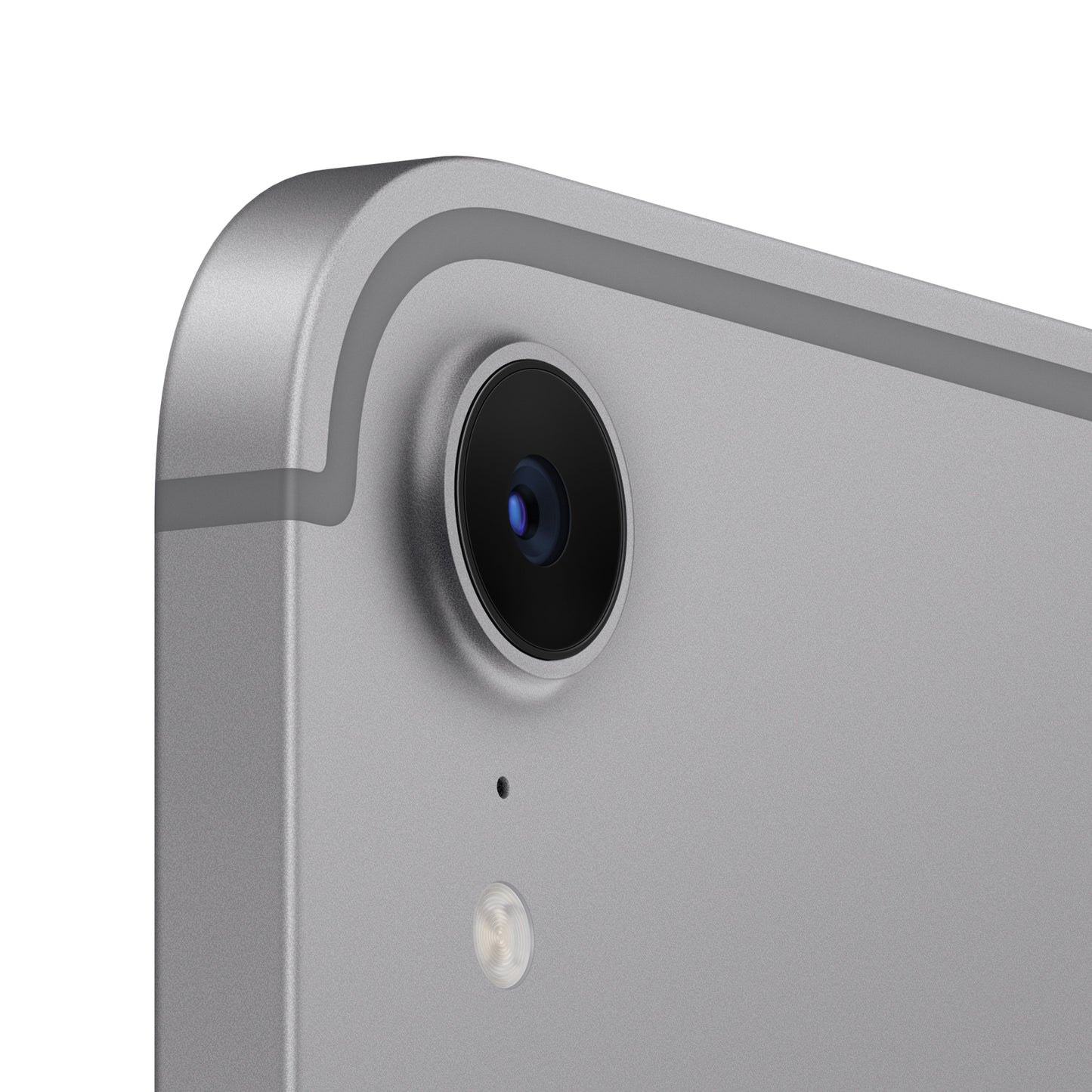 iPad mini in Space Grey (A17 Pro) rear camera close-up