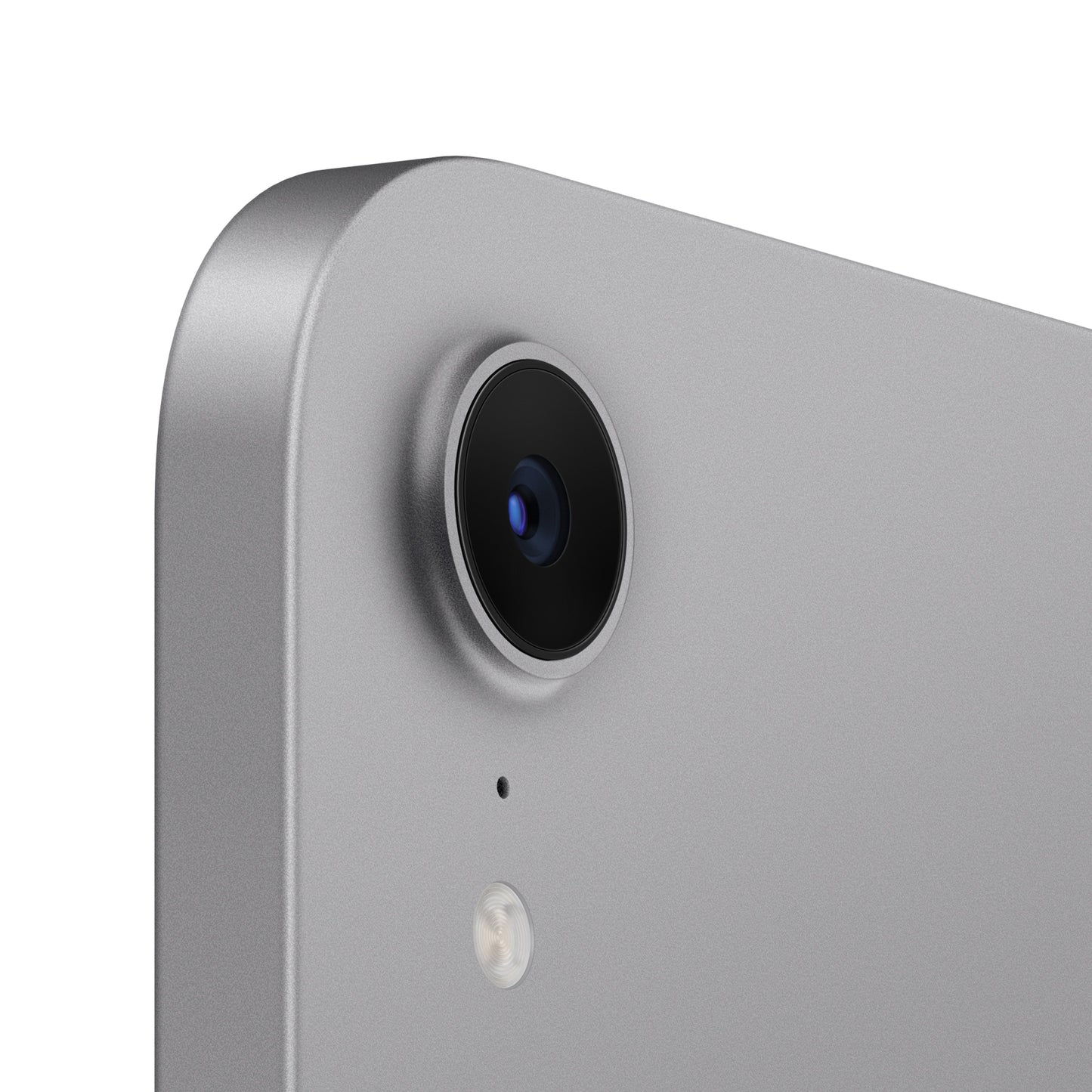 iPad mini in Space Grey (A17 Pro) rear camera close-up