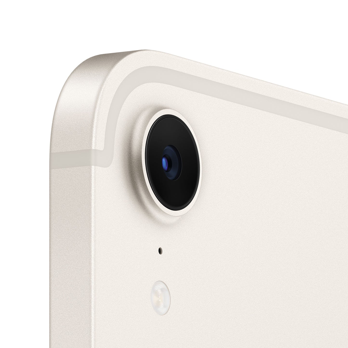 iPad mini in Starlight (A17 Pro) rear camera close-up