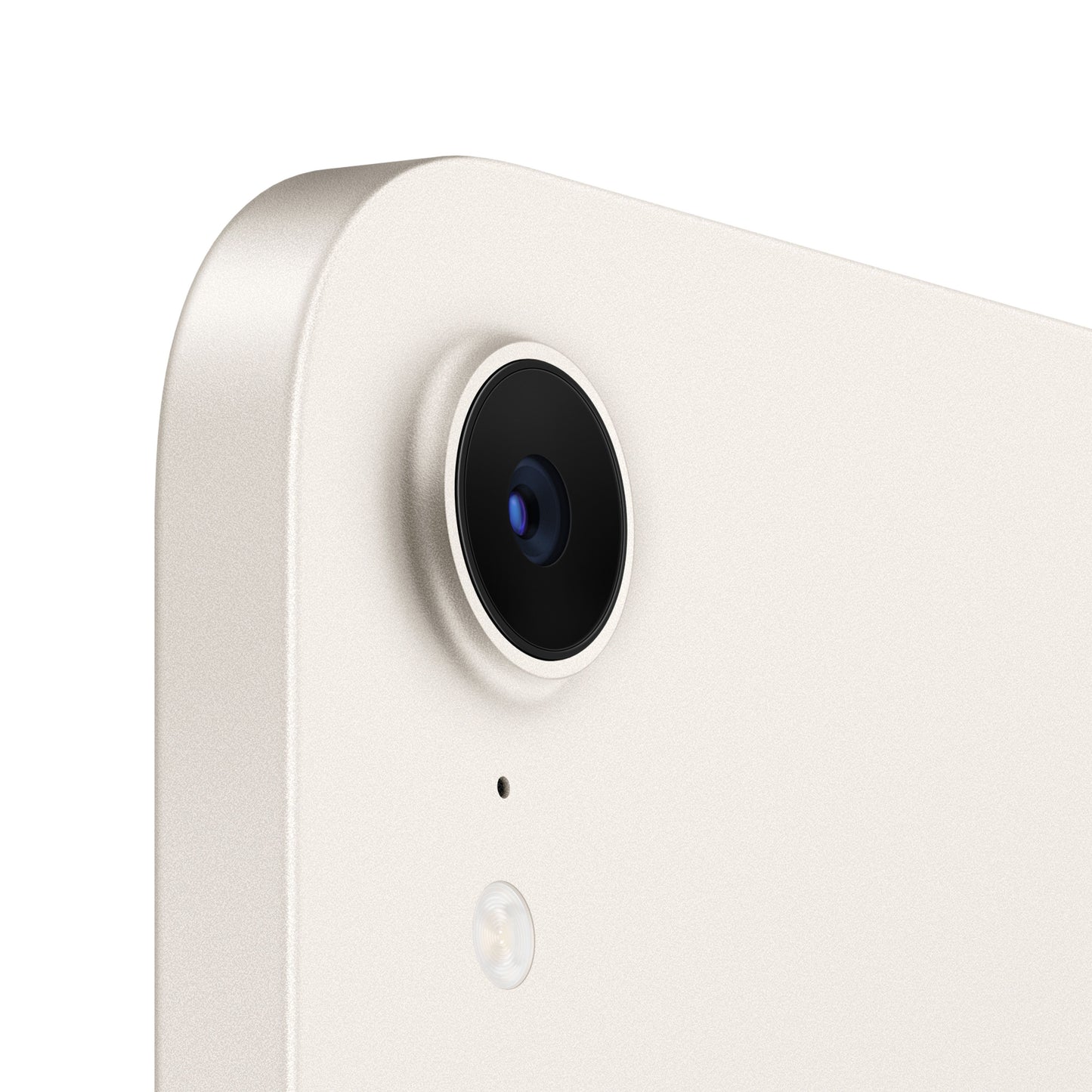 iPad mini in Starlight (A17 Pro) rear camera close-up