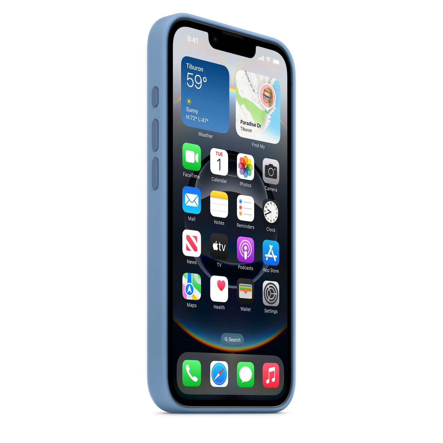 iPhone 16e Silicone Case – Winter Blue