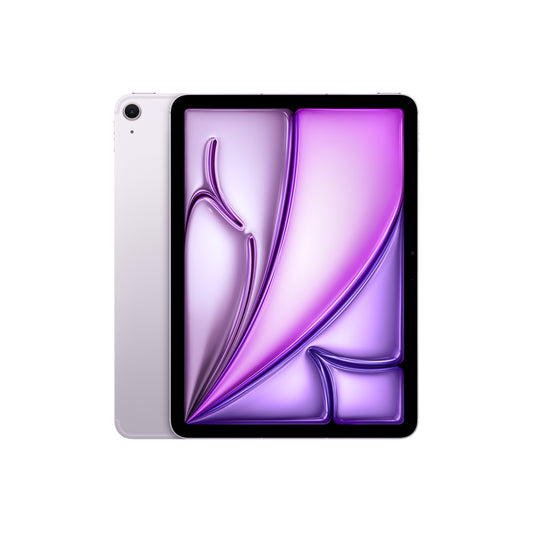 11-inch iPad Air Wi-Fi + Cellular 256GB in Purple M3 showing front display and rear design