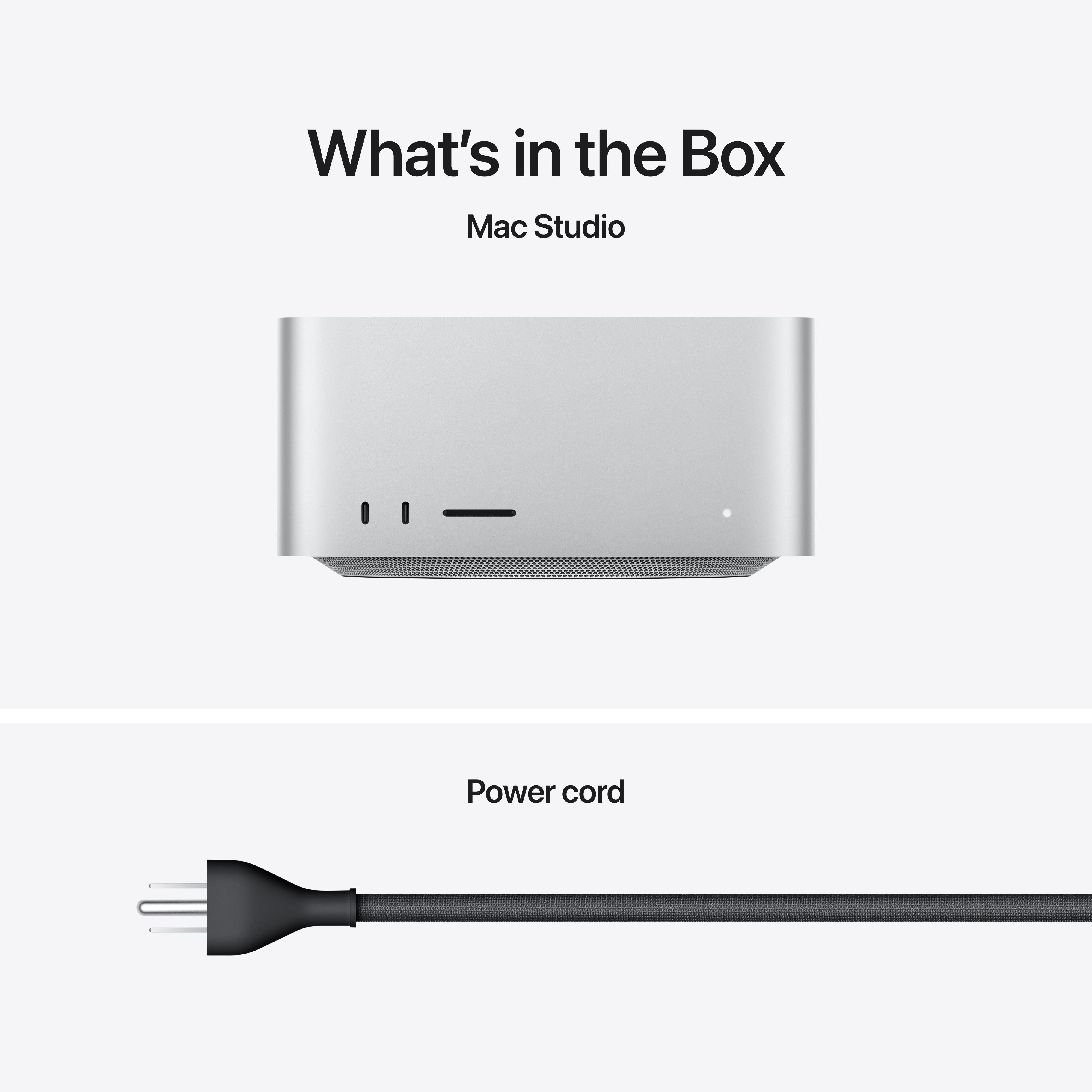 Mac Studio: Apple M4 Max chip with 14‑core CPU and 32‑core GPU