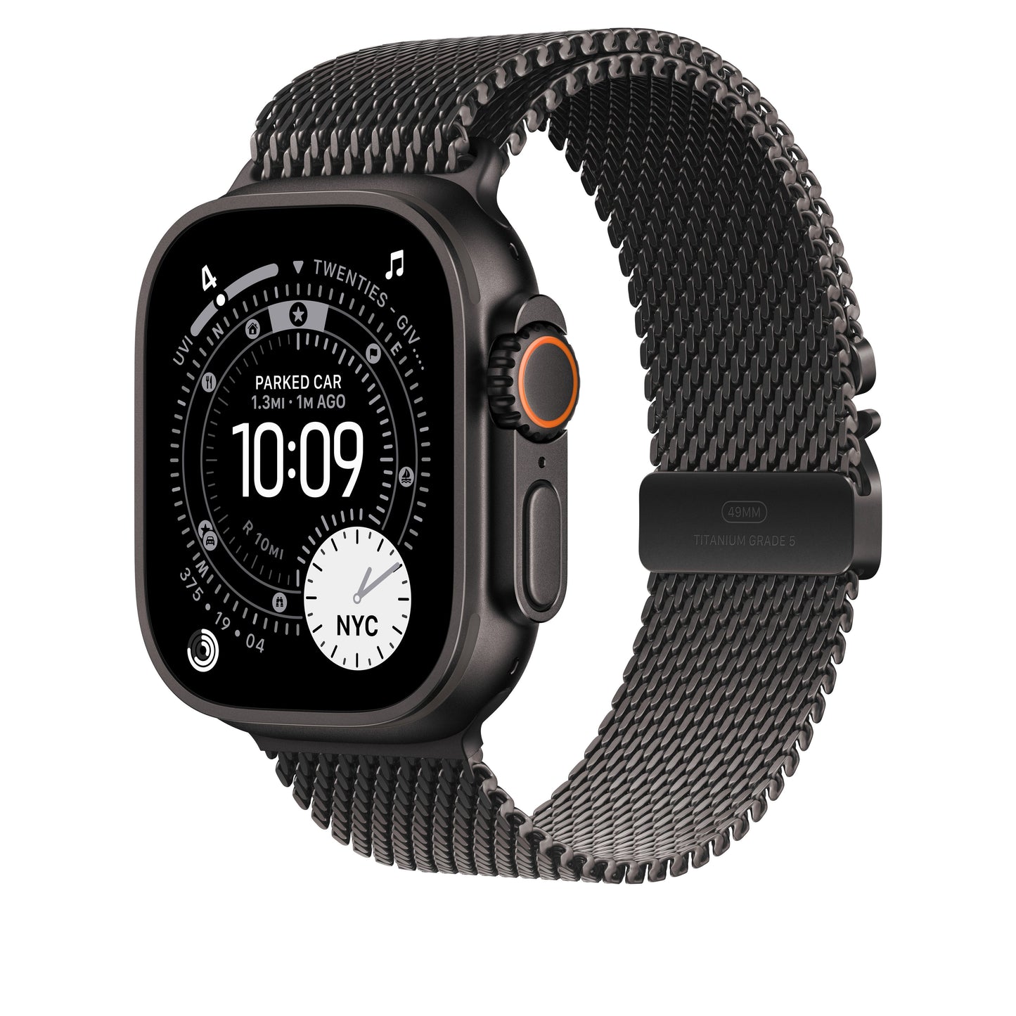 49mm Noir Titanium Milanese Loop - Medium