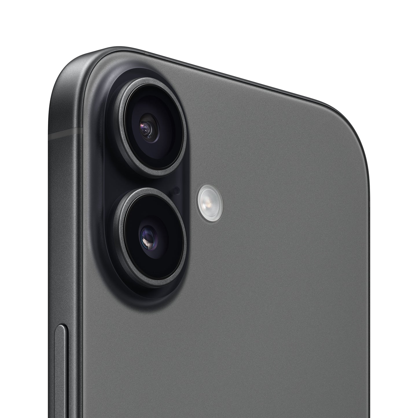 Close-up of iPhone 17 in Black showing rear dual-camera system