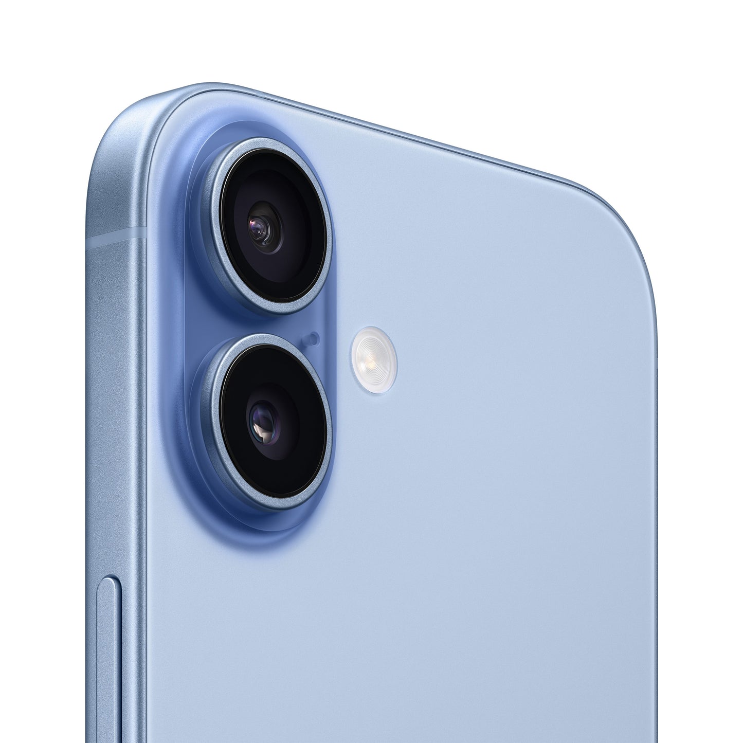 Close-up of iPhone 17 in Sage showing rear dual-camera system