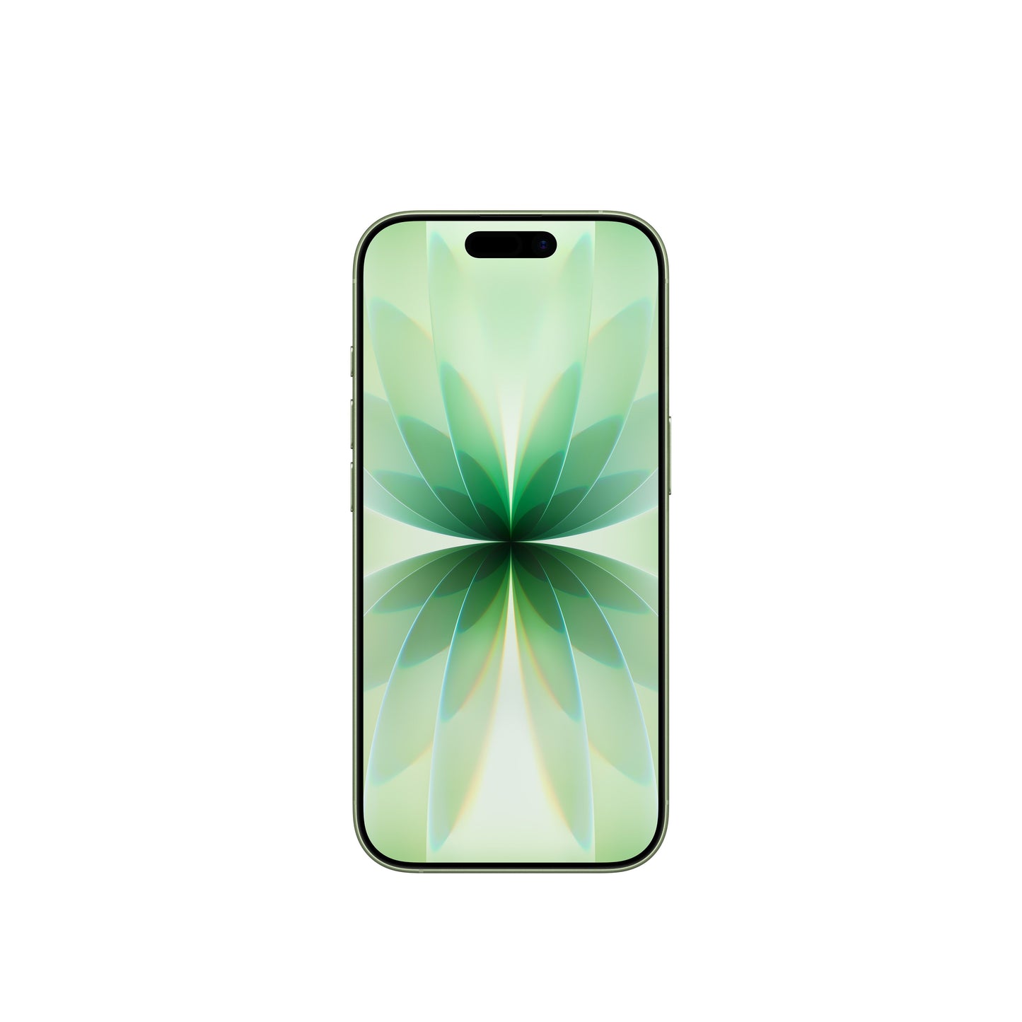 iPhone 17 in Sage front display view