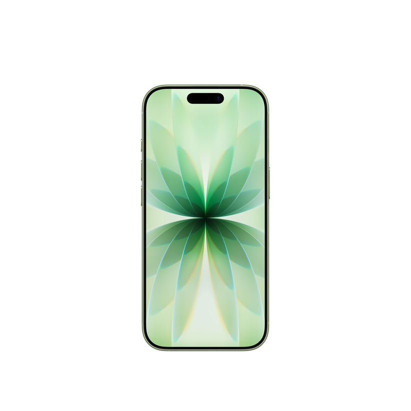 iPhone 17 in Sage front display view