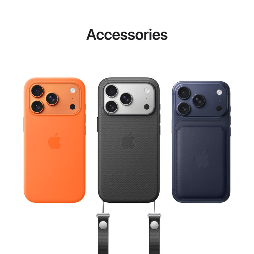 iPhone 17 Pro case with lanyard attachment and wallet-style back pocket