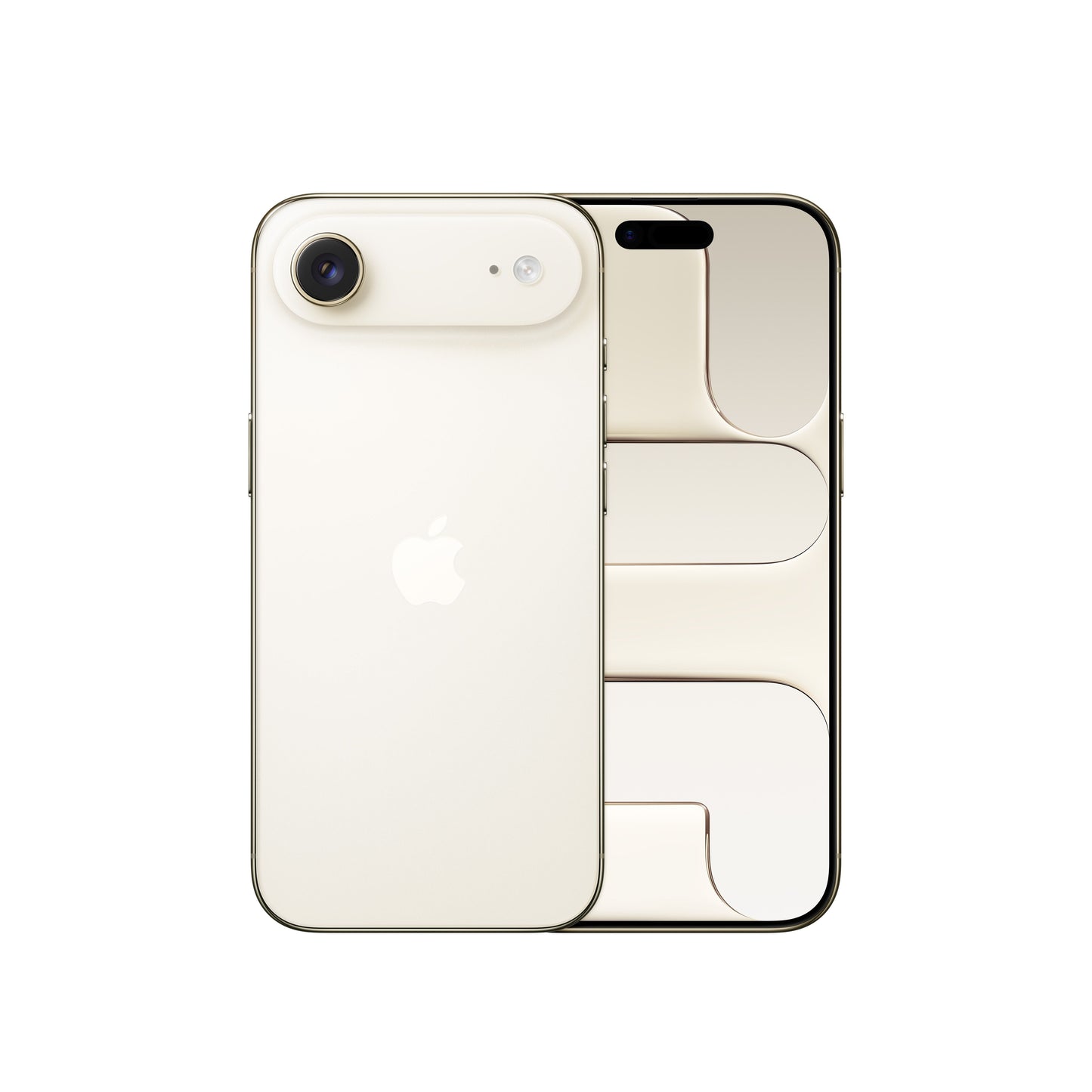 iPhone Air 512GB in Light Gold, front and back view