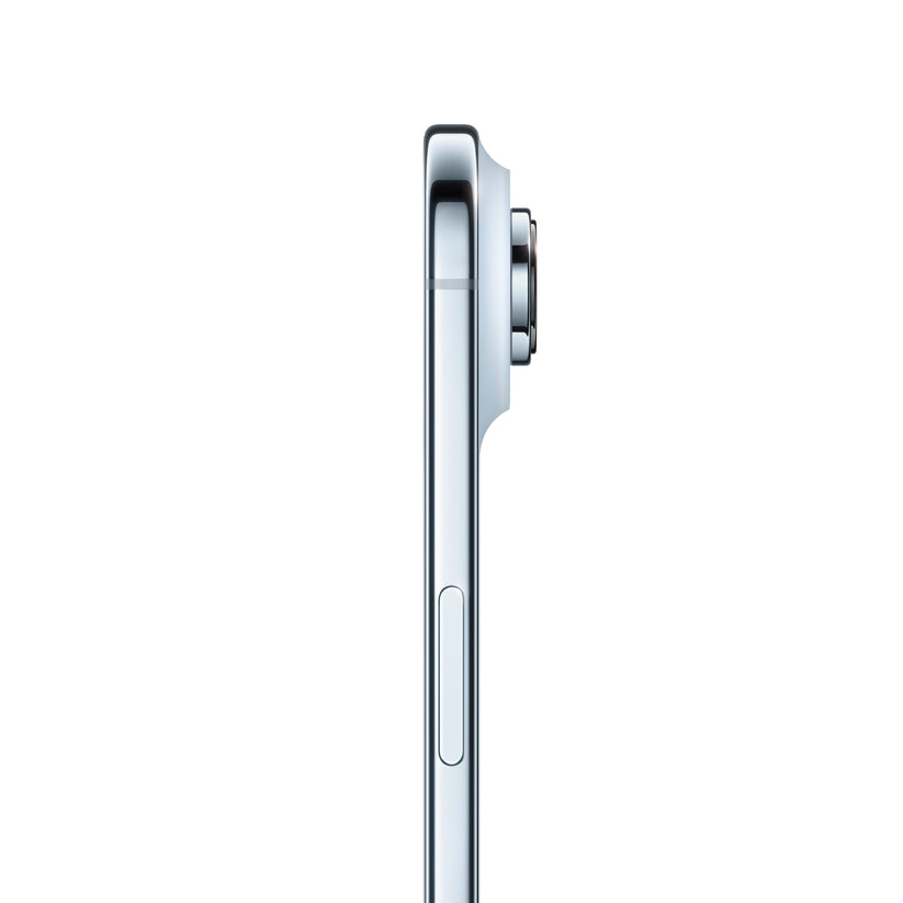 iPhone Air in Sky Blue side view