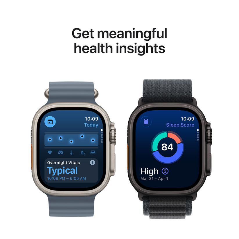 Athlete wearing Apple Watch Ultra 3 during an outdoor workout, displaying performance tracking and endurance metrics