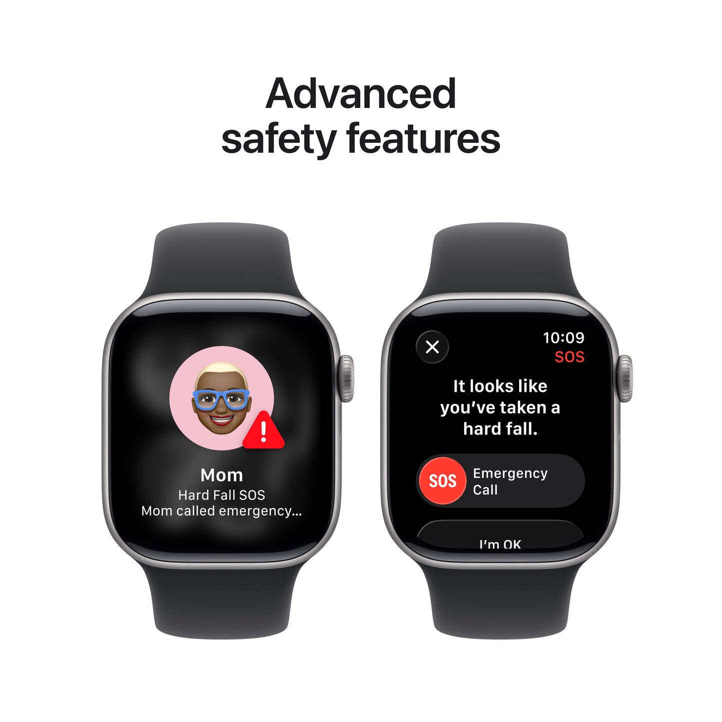 Apple Watch Series 11 showcasing advanced safety features including Fall Detection and Emergency SOS