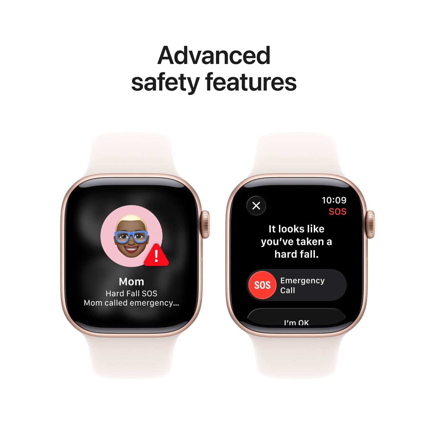 Apple Watch Series 11 showcasing advanced safety features including Fall Detection and Emergency SOS
