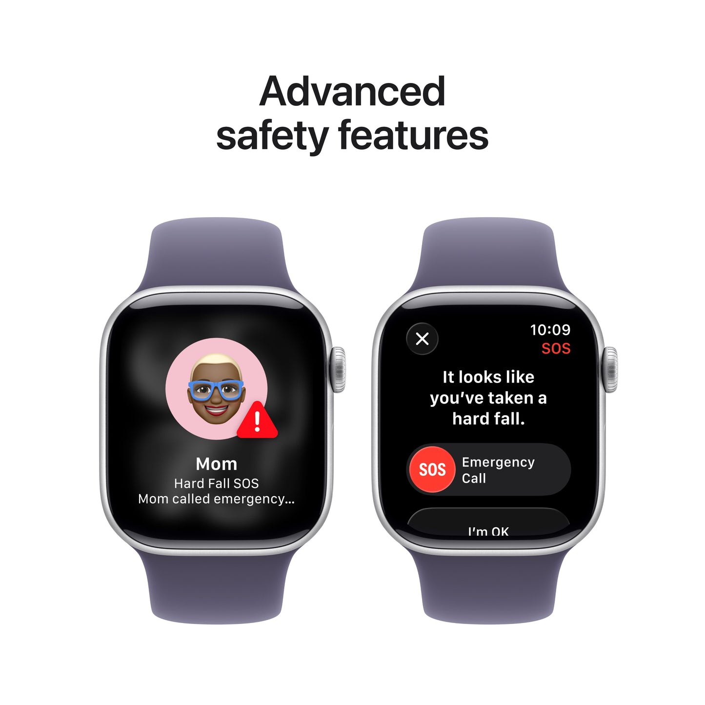 Apple Watch Series 11 showcasing advanced safety features including Fall Detection and Emergency SOS