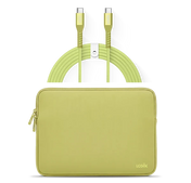 LOGiiX Vibrance Neo Sleeve Bundle with USB-C to USB-C Cable - Citrus