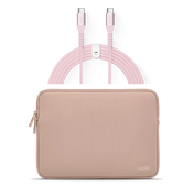 LOGiiX Vibrance Neo Sleeve Bundle with USB-C to USB-C Cable - Blush