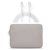 LOGiiX Vibrance Neo Sleeve Bundle with USB-C to USB-C Cable - Silver