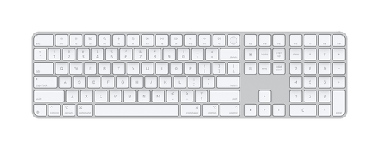 Magic Keyboard with Touch ID and Numeric Keypad for Mac models with Apple silicon (USB‑C) - US English - White Keys