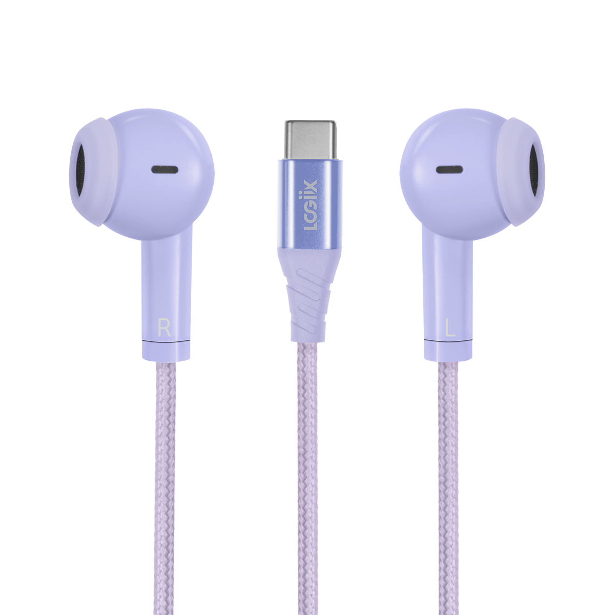 LOGiiX Vibrance Melody Wired USB-C Earphones - Lavender