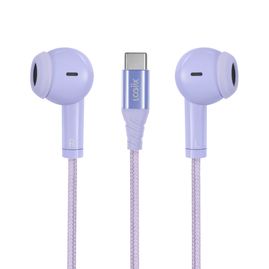 LOGiiX Vibrance Melody Wired USB-C Earphones - Lavender