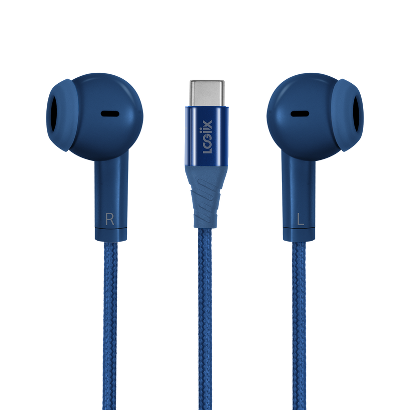LOGiiX Vibrance Melody Wired USB-C Earphones - Midnight Blue