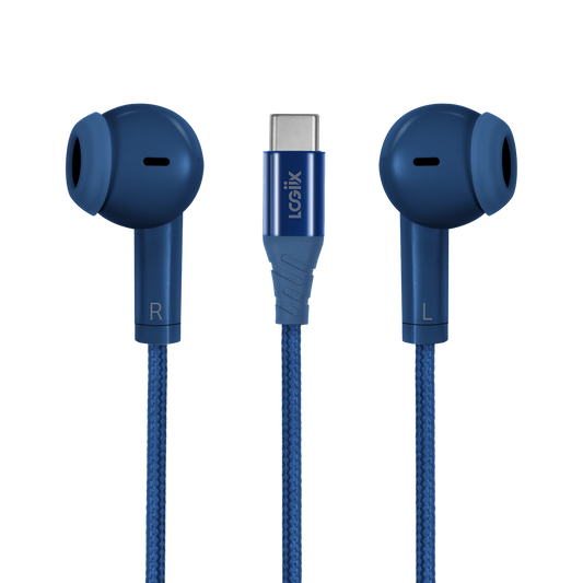 LOGiiX Vibrance Melody Wired USB-C Earphones - Midnight Blue