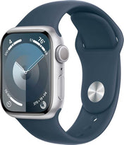 Apple Watch SE (2024) Argent Aluminium Case with Denim Sport Band