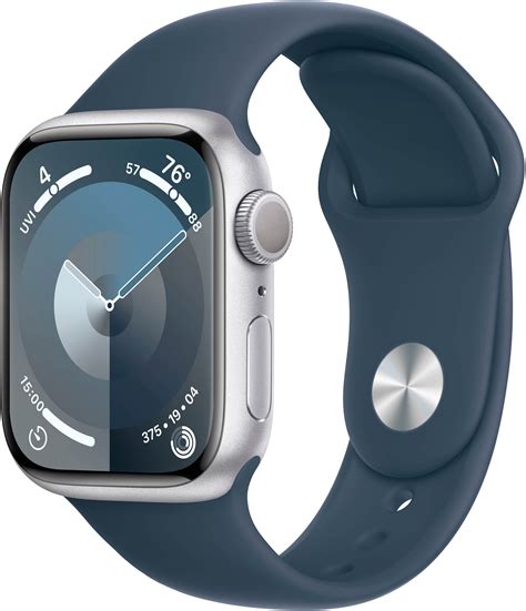 Apple Watch SE (2024) 40mm, GPS, Silver Aluminium Case with Denim Sport Band