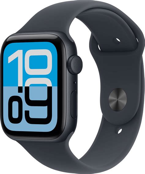 Apple Watch SE (2024) 44mm, GPS, Midnight Aluminium Case with Midnight Sport Band