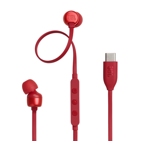 JBL Tune 310C in-Ear Wired Headphones - Red (USB-C)